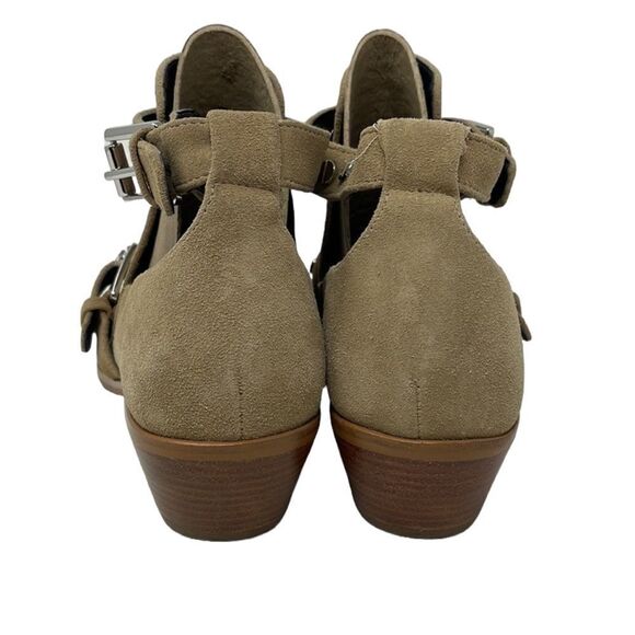Rebecca Minkoff Abigail Taupe Suede Studded Buckle Ankle Booties Women’s US 9.5 - Picture 5 of 8
